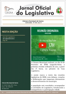 Jornal Oficial da Câmara - 246ª Edição